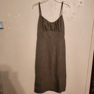 Evolutionary Sleeveless Dress Size L NWOT (loose thread) Gray Green Color